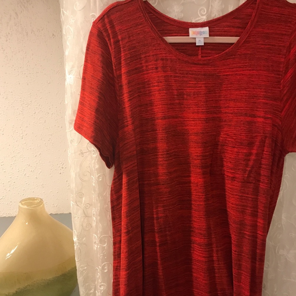 Feathered-Red, LuLaRoe, Carly, XL